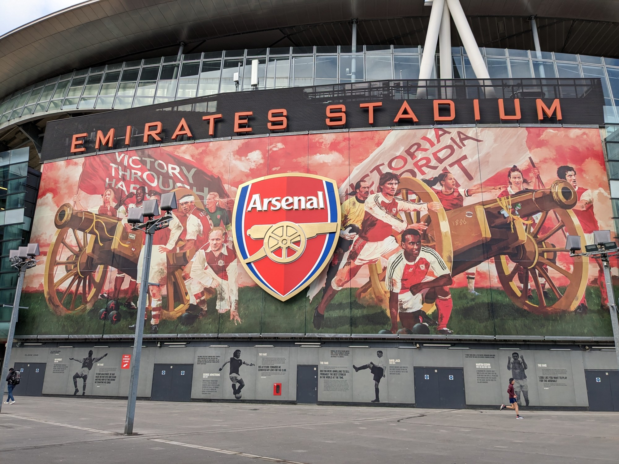 Outside the Emirates Stadium